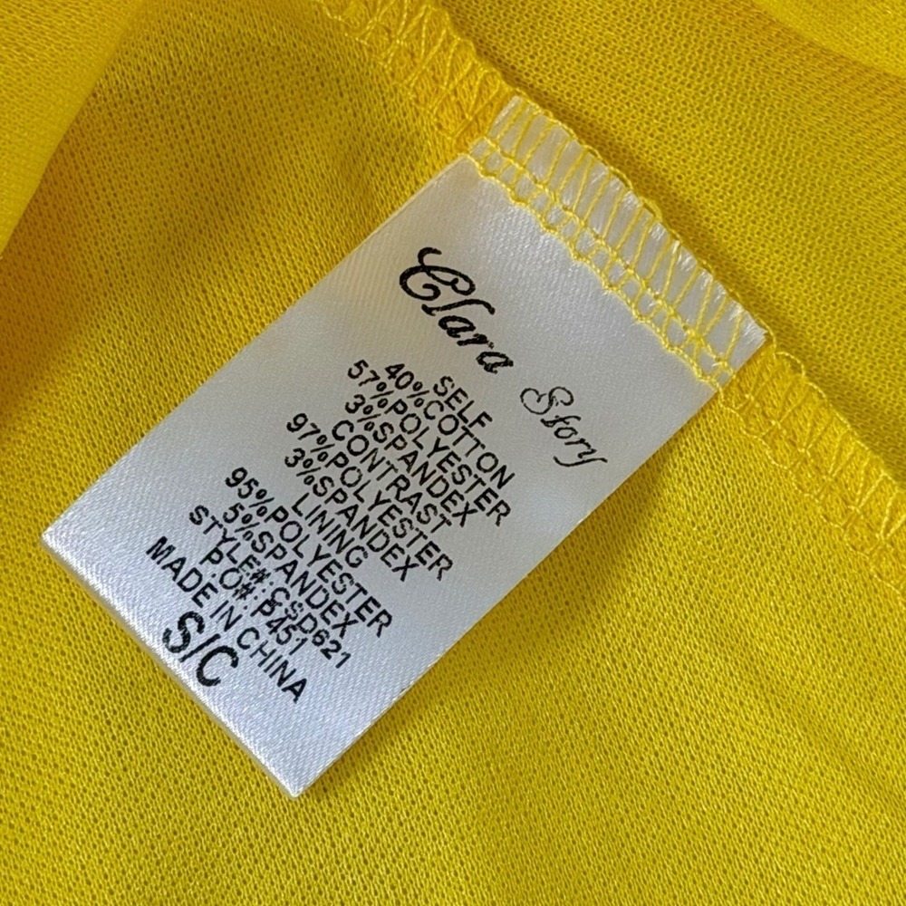 Strapless Heart Print Mini Dress Yellow Black White Whimsical Coquette Sz S NWT - Picture 10 of 13